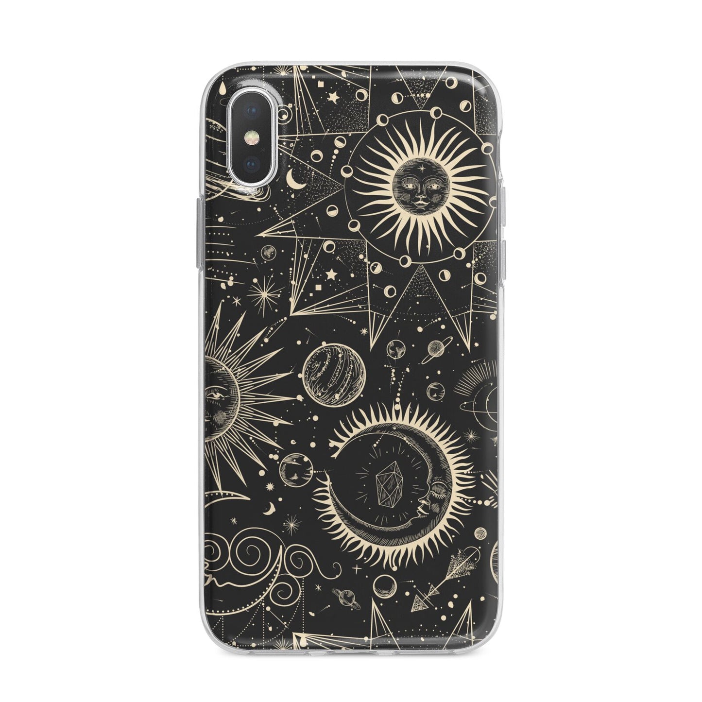 Moon Phases iPhone X Bumper Case on Silver iPhone Alternative Image 1