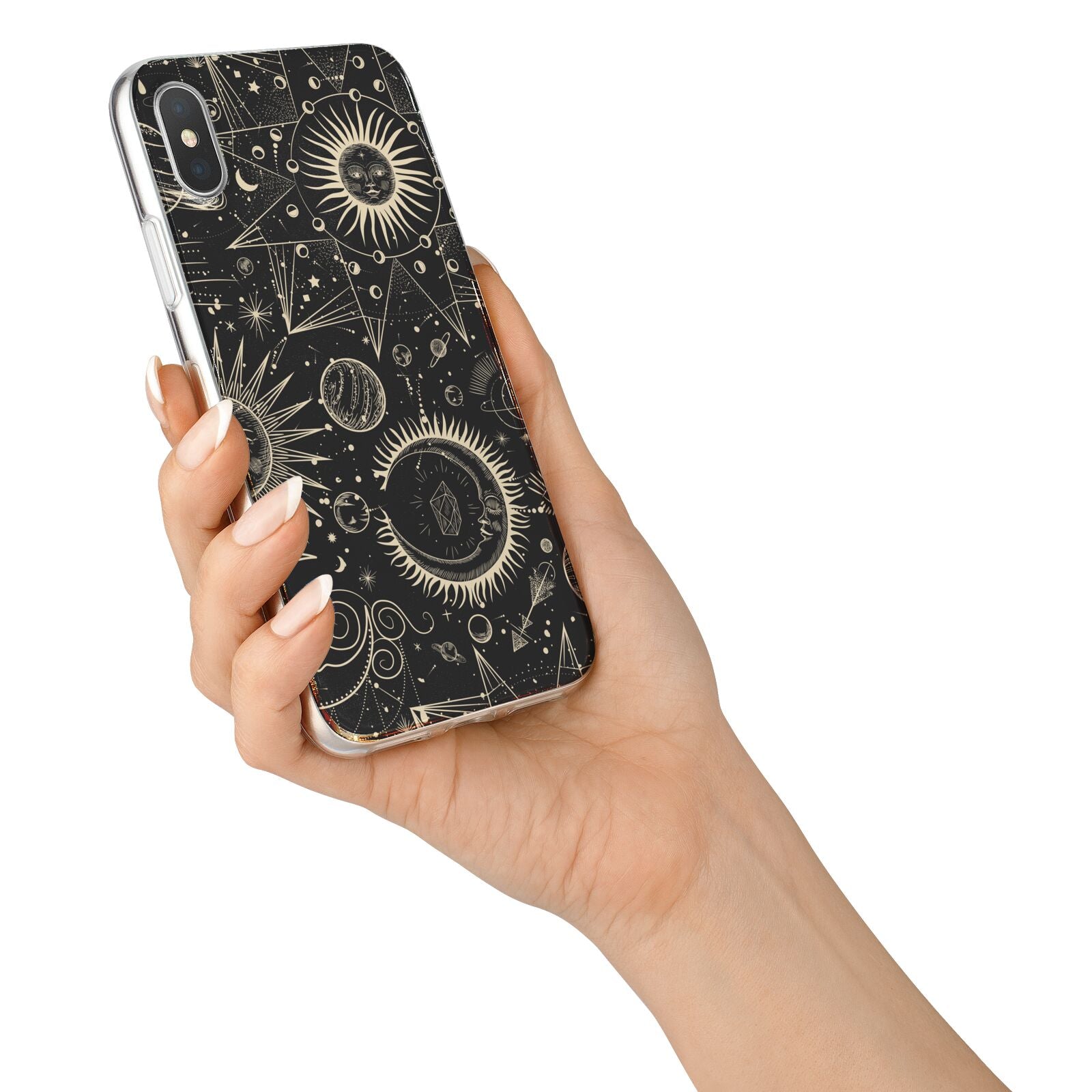 Moon Phases iPhone X Bumper Case on Silver iPhone Alternative Image 2