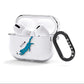 Moon Star Blue Cat Personalised AirPods Clear Case 3rd Gen Side Image