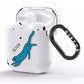 Moon Star Blue Cat Personalised AirPods Clear Case Side Image