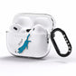 Moon Star Blue Cat Personalised AirPods Pro Clear Case Side Image
