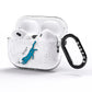 Moon Star Blue Cat Personalised AirPods Pro Glitter Case Side Image