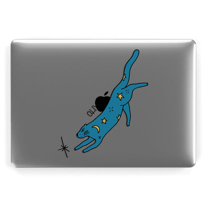 Moon Star Blue Cat Personalised Apple MacBook Case