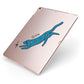 Moon Star Blue Cat Personalised Apple iPad Case on Rose Gold iPad Side View
