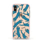 Moon Star Blue Cat Personalised Apple iPhone Xs Impact Case Pink Edge on Gold Phone