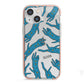 Moon Star Blue Cat Personalised iPhone 13 Mini TPU Impact Case with Pink Edges