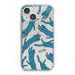 Moon Star Blue Cat Personalised iPhone 13 Mini TPU Impact Case with White Edges