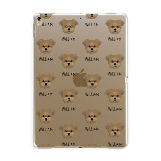 Morkie Icon with Name Apple iPad Gold Case