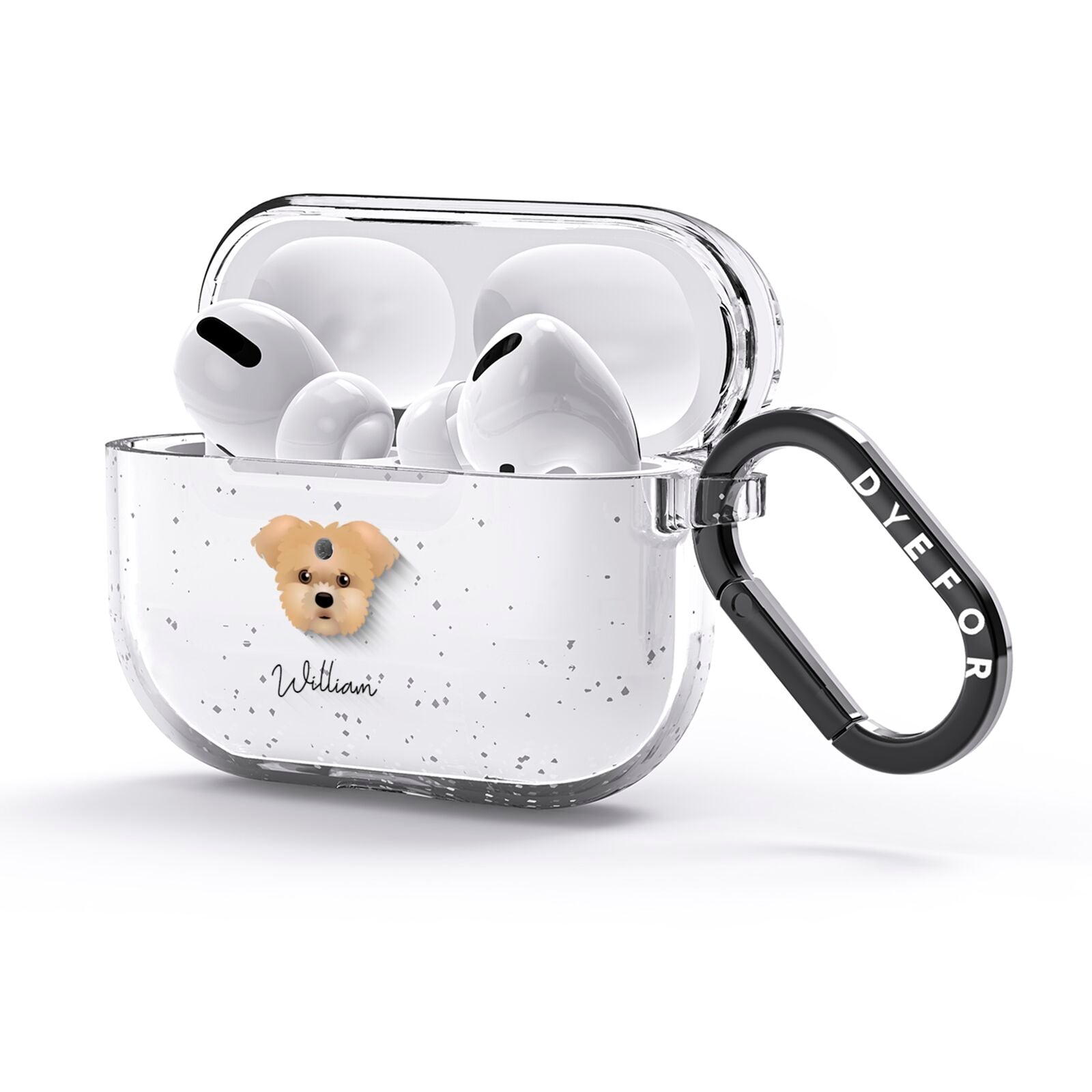 Morkie Personalised AirPods Glitter Case 3rd Gen Side Image