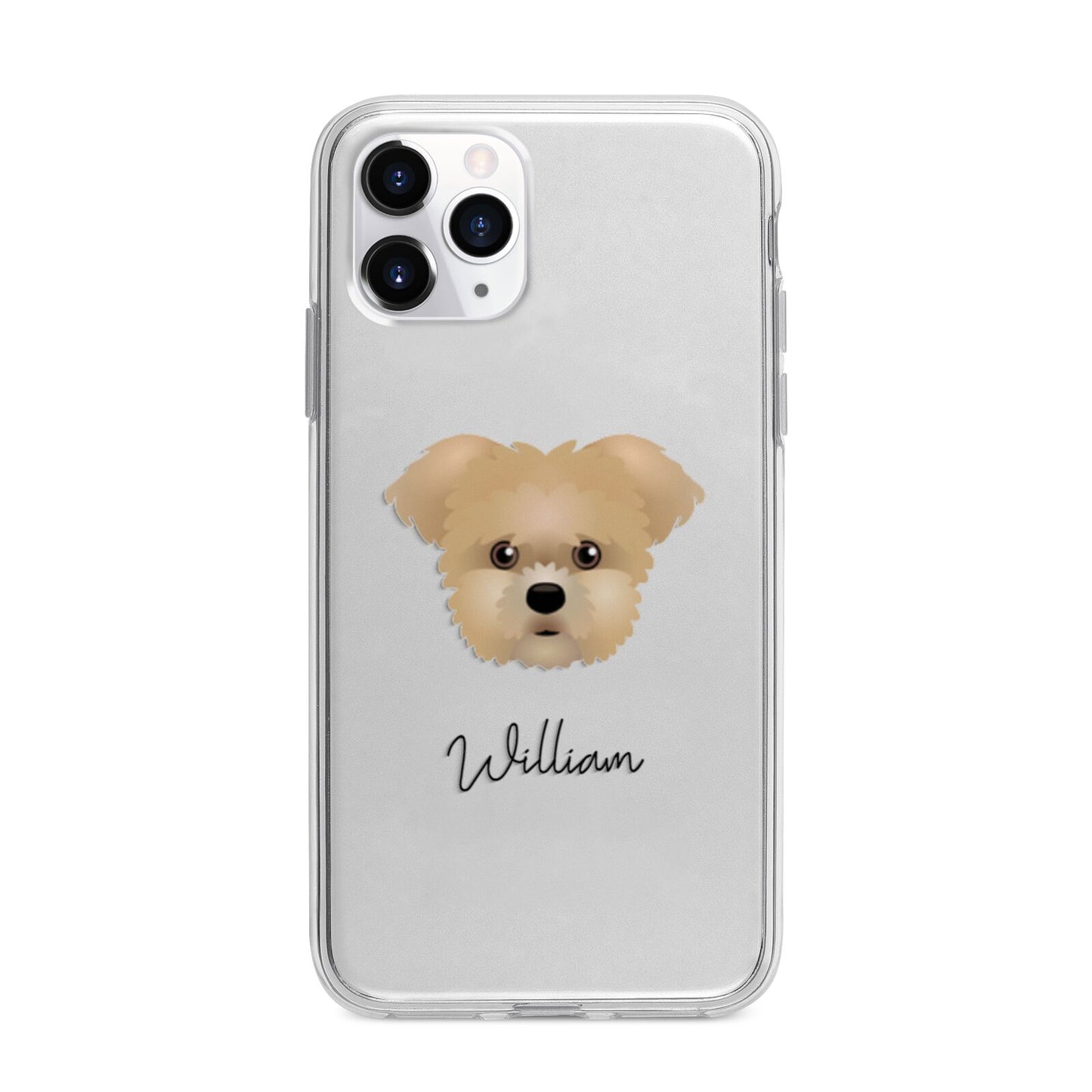 Morkie Personalised Apple iPhone 11 Pro Max in Silver with Bumper Case