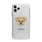 Morkie Personalised Apple iPhone 11 Pro in Silver with Bumper Case