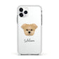 Morkie Personalised Apple iPhone 11 Pro in Silver with White Impact Case