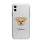 Morkie Personalised Apple iPhone 11 in White with Bumper Case