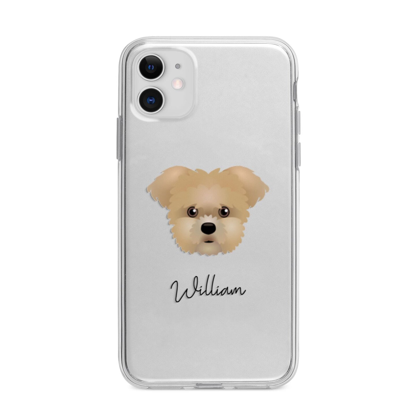 Morkie Personalised Apple iPhone 11 in White with Bumper Case