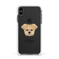 Morkie Personalised Apple iPhone Xs Max Impact Case White Edge on Black Phone
