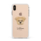 Morkie Personalised Apple iPhone Xs Max Impact Case White Edge on Gold Phone