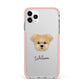 Morkie Personalised iPhone 11 Pro Max Impact Pink Edge Case