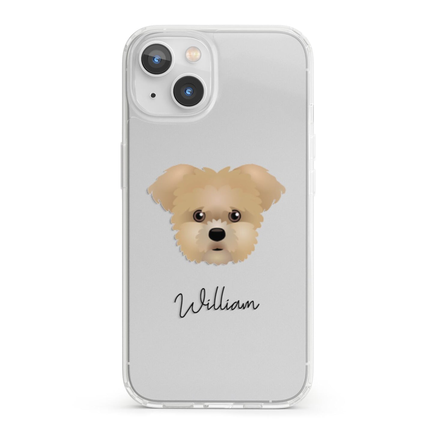 Morkie Personalised iPhone 13 Clear Bumper Case