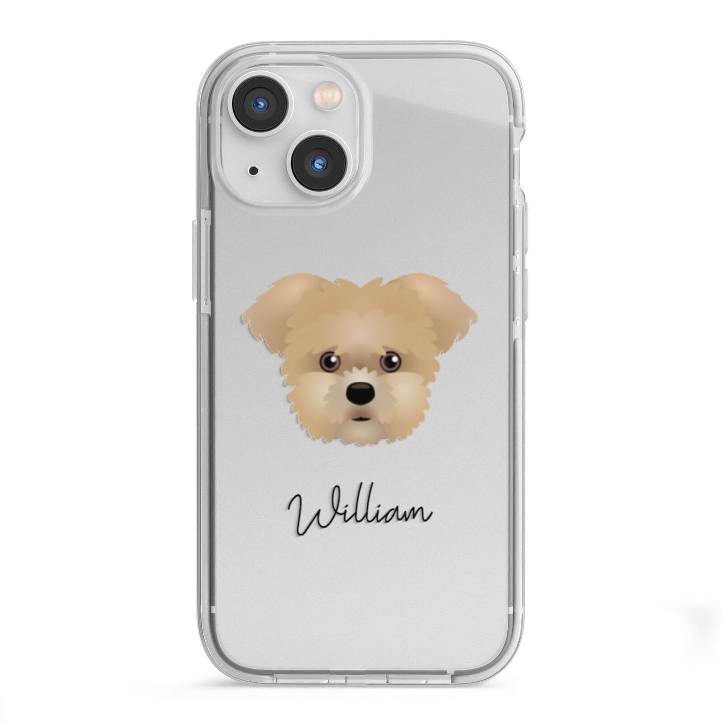 Morkie Personalised iPhone 13 Mini TPU Impact Case with White Edges