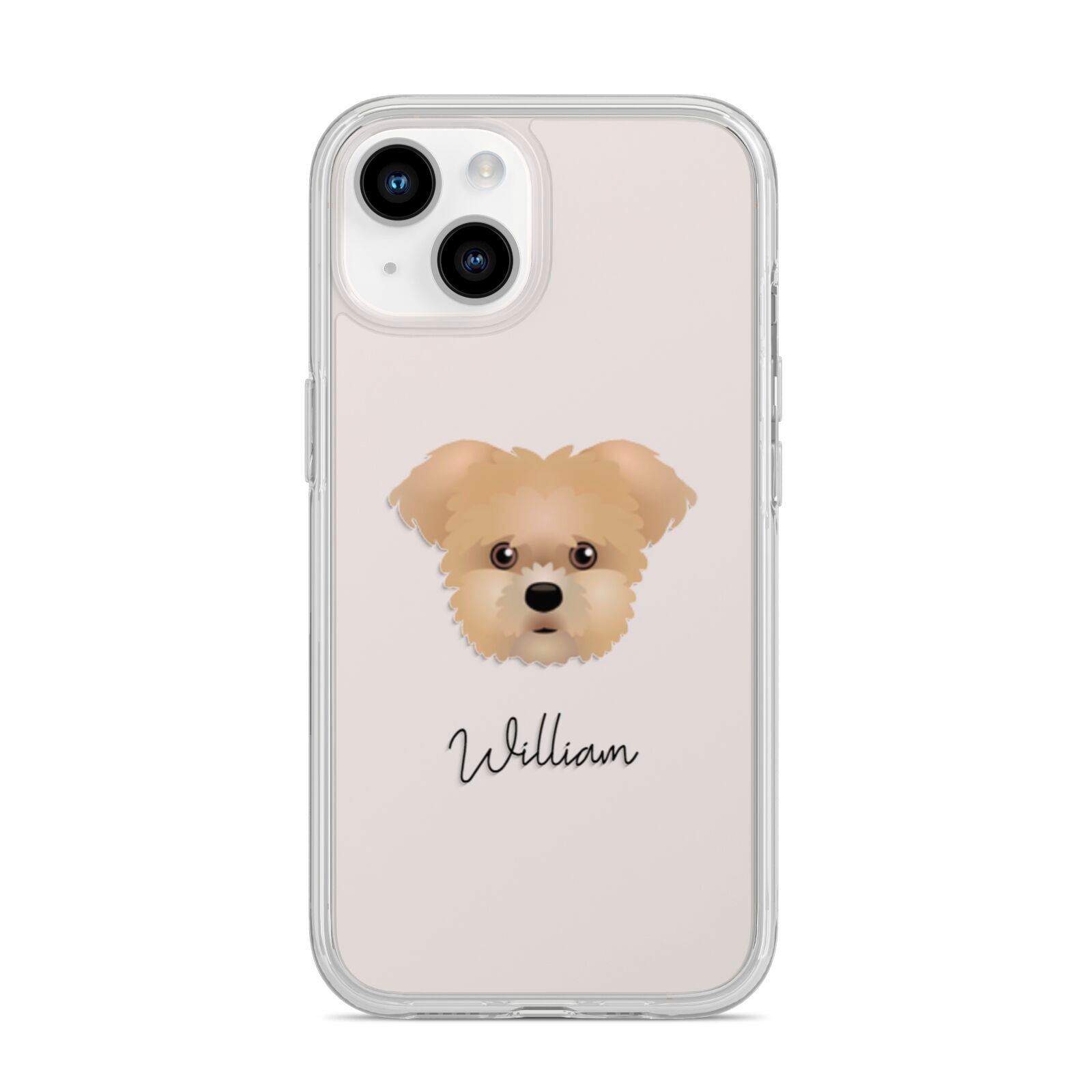 Morkie Personalised iPhone 14 Clear Tough Case Starlight