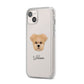 Morkie Personalised iPhone 14 Plus Clear Tough Case Starlight Angled Image