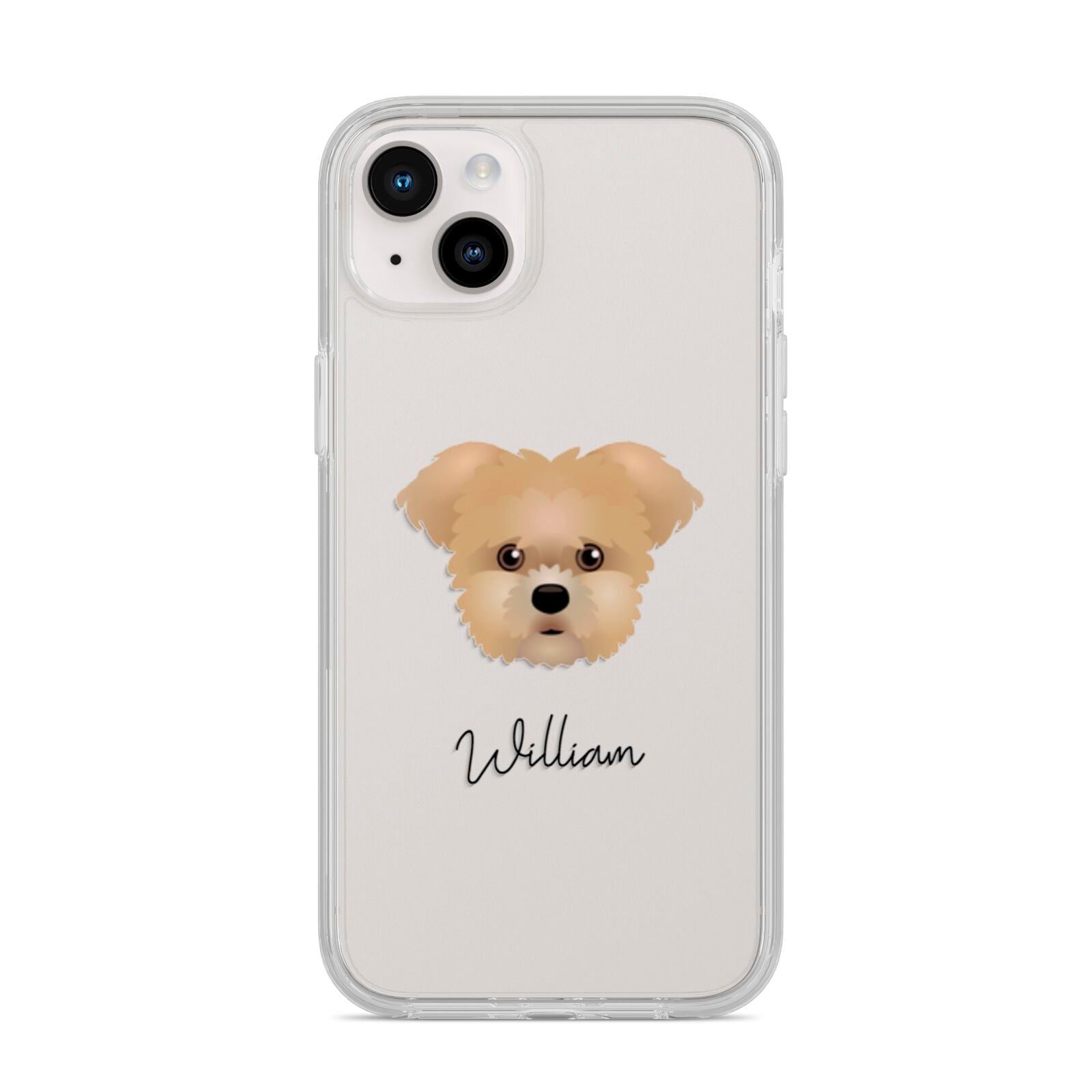 Morkie Personalised iPhone 14 Plus Clear Tough Case Starlight