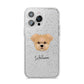 Morkie Personalised iPhone 14 Pro Max Glitter Tough Case Silver