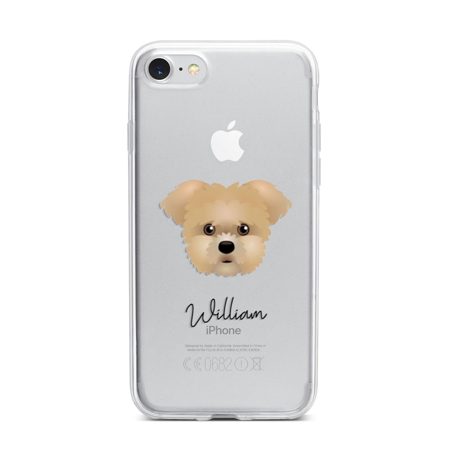 Morkie Personalised iPhone 7 Bumper Case on Silver iPhone