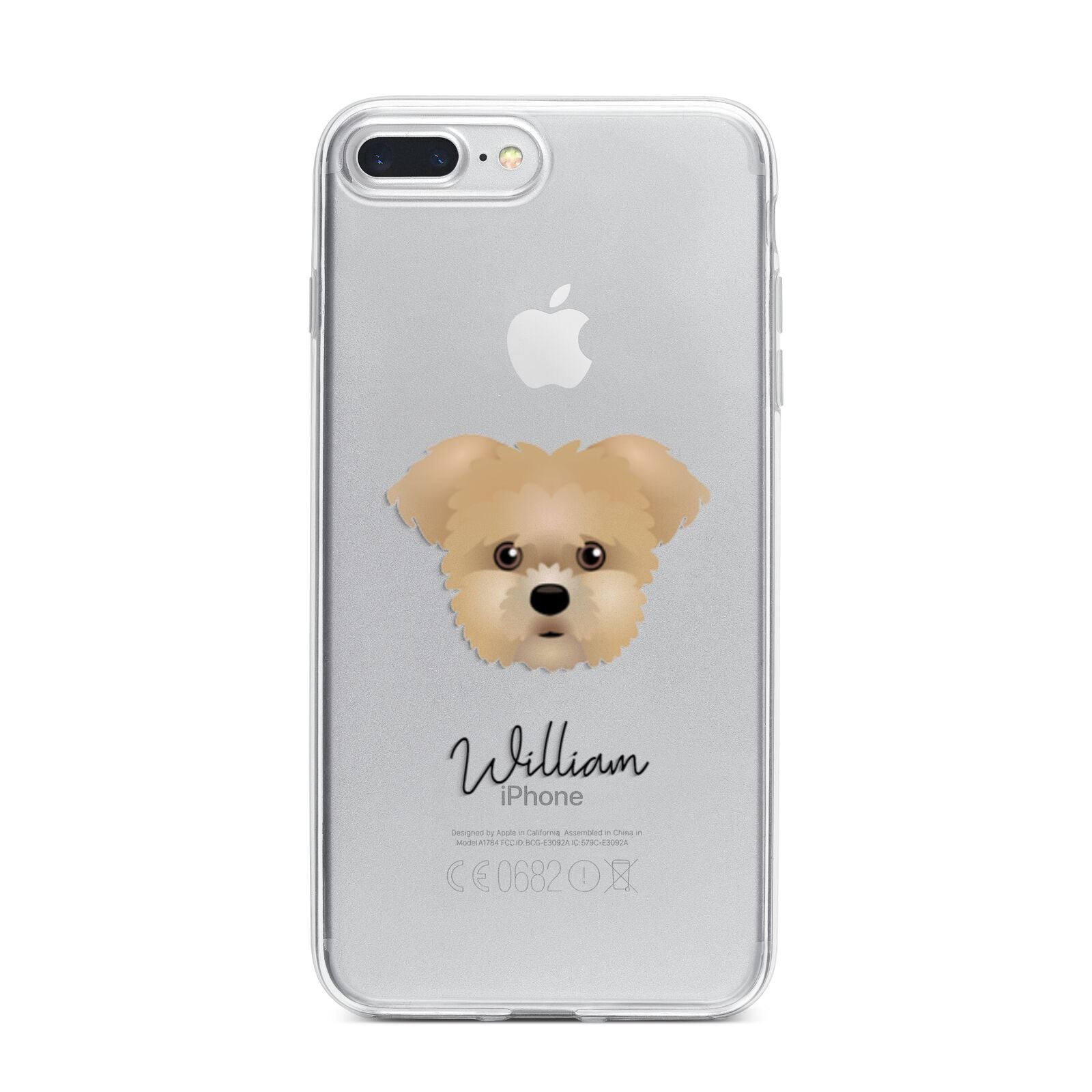 Morkie Personalised iPhone 7 Plus Bumper Case on Silver iPhone