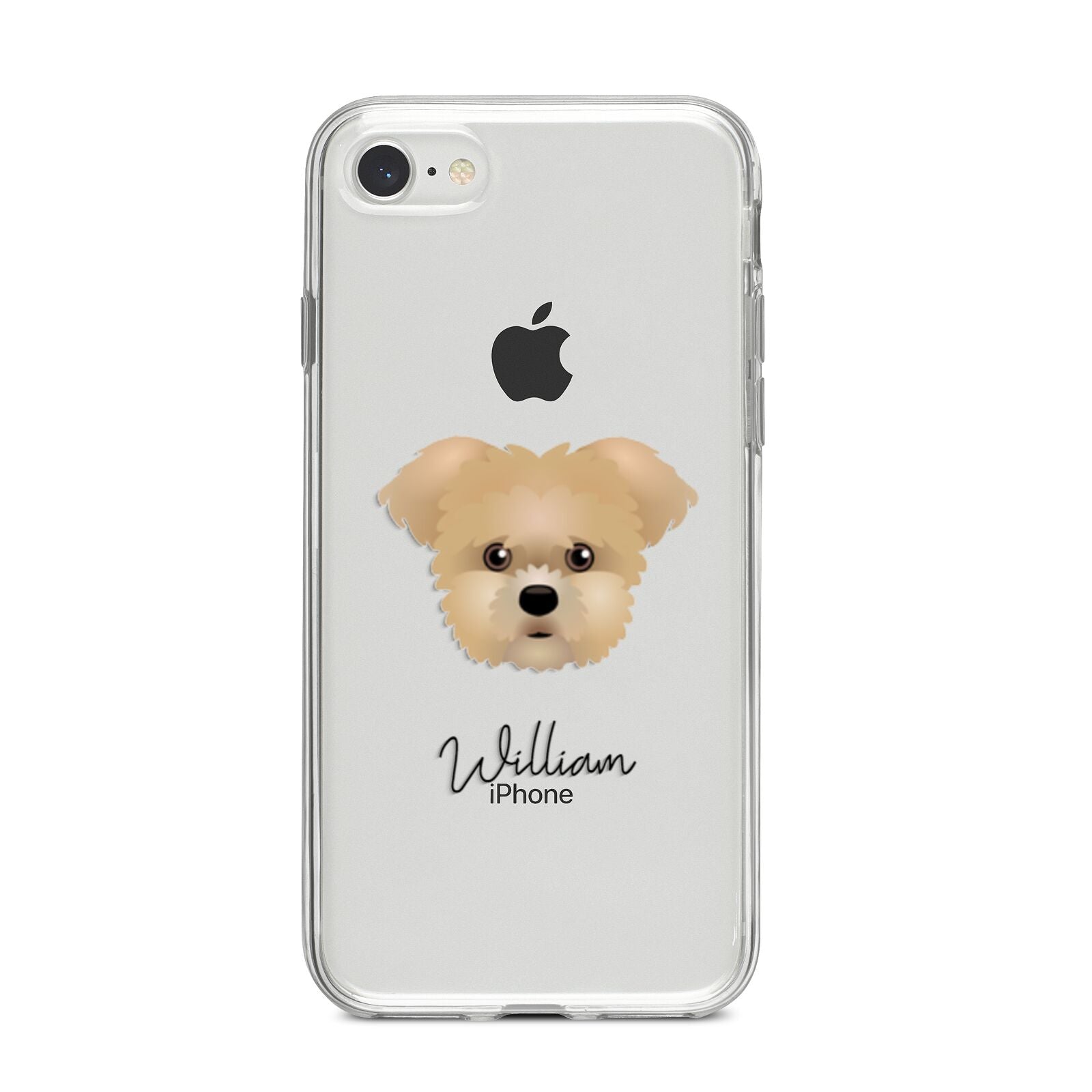 Morkie Personalised iPhone 8 Bumper Case on Silver iPhone