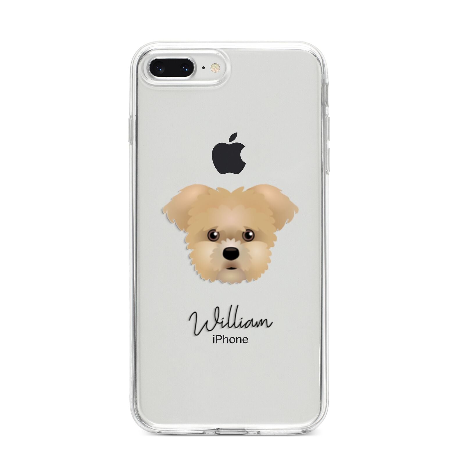 Morkie Personalised iPhone 8 Plus Bumper Case on Silver iPhone