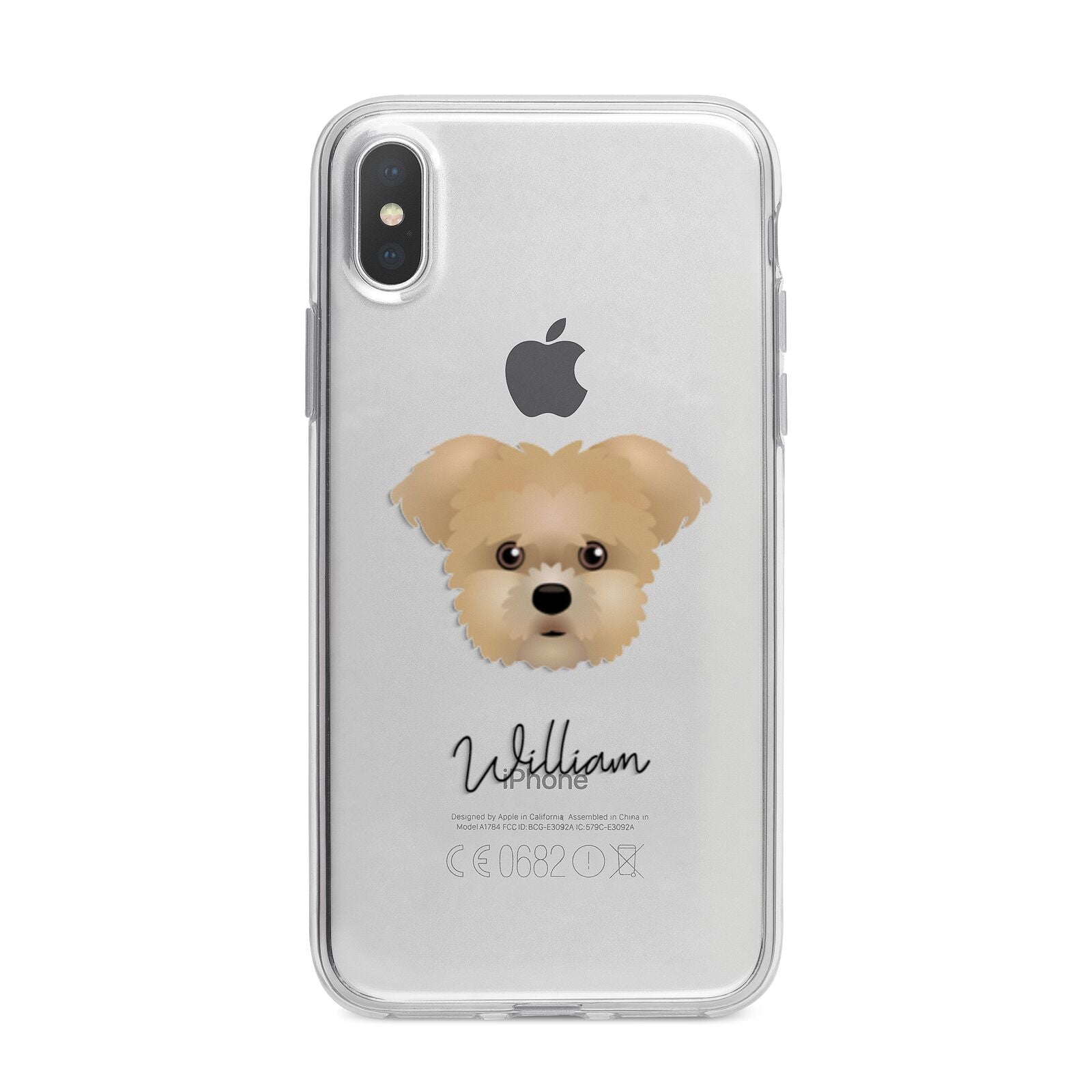 Morkie Personalised iPhone X Bumper Case on Silver iPhone Alternative Image 1