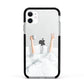 Morning Coffee Apple iPhone 11 in White with Black Impact Case