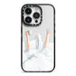 Morning Coffee iPhone 14 Pro Black Impact Case on Silver phone