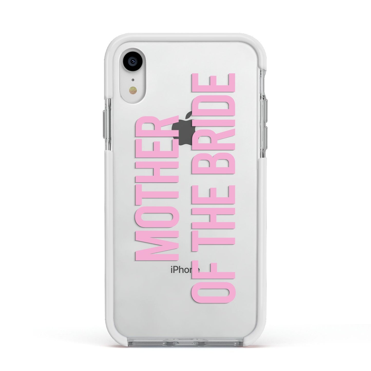 Mother of the Bride Apple iPhone XR Impact Case White Edge on Silver Phone