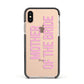 Mother of the Bride Apple iPhone Xs Impact Case Black Edge on Gold Phone