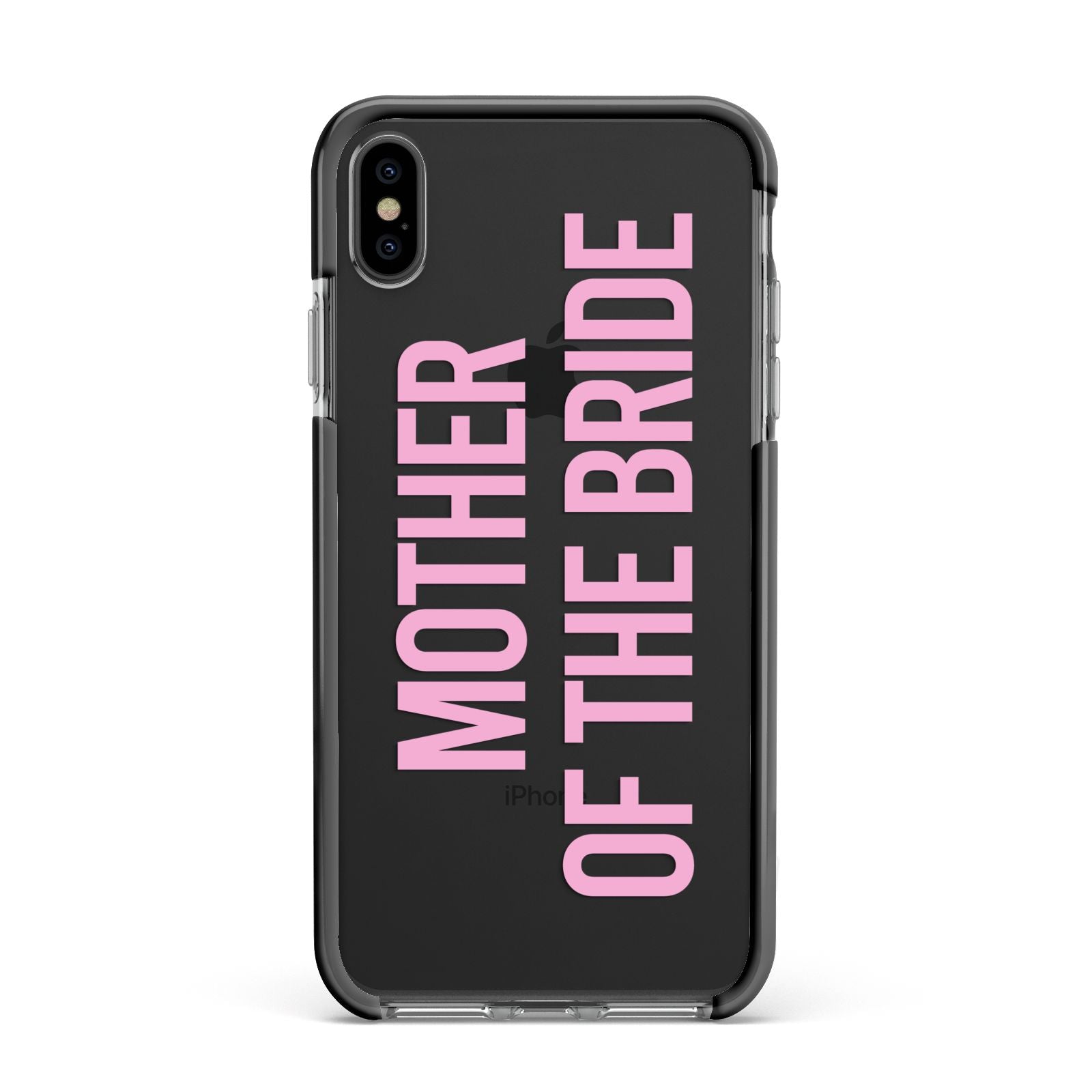 Mother of the Bride Apple iPhone Xs Max Impact Case Black Edge on Black Phone