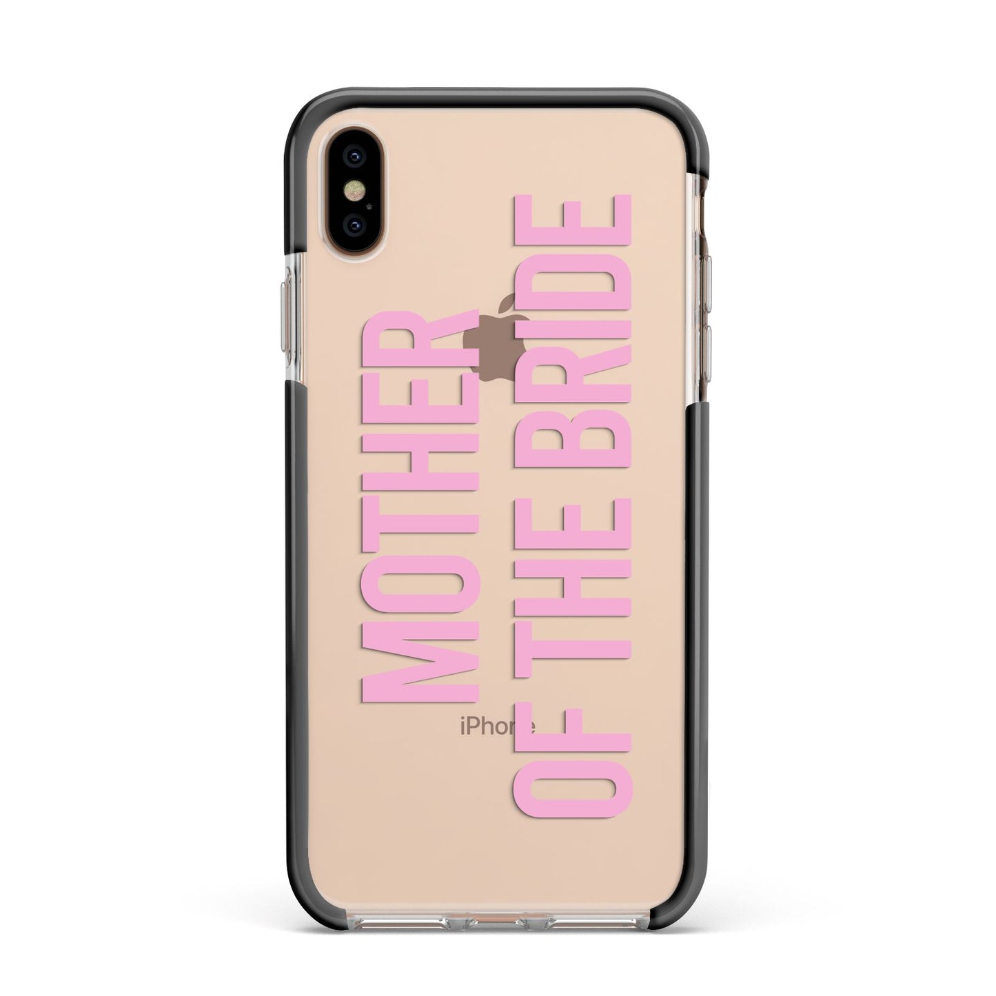 Mother of the Bride Apple iPhone Xs Max Impact Case Black Edge on Gold Phone