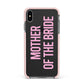Mother of the Bride Apple iPhone Xs Max Impact Case Pink Edge on Black Phone