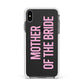 Mother of the Bride Apple iPhone Xs Max Impact Case White Edge on Black Phone