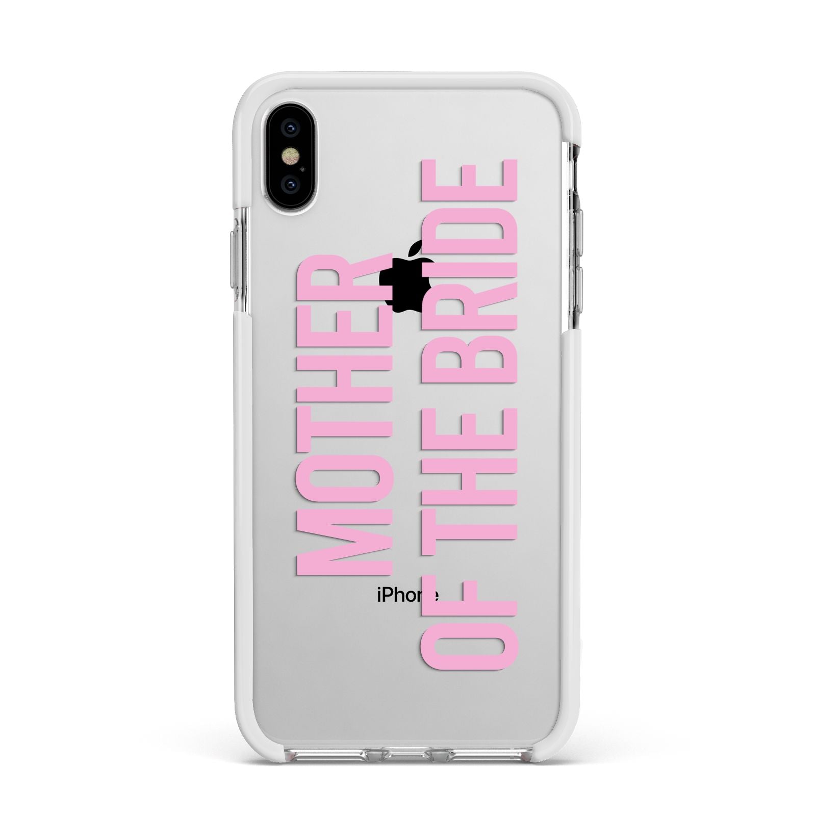 Mother of the Bride Apple iPhone Xs Max Impact Case White Edge on Silver Phone