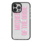 Mother of the Bride iPhone 13 Pro Max Black Impact Case on Silver phone