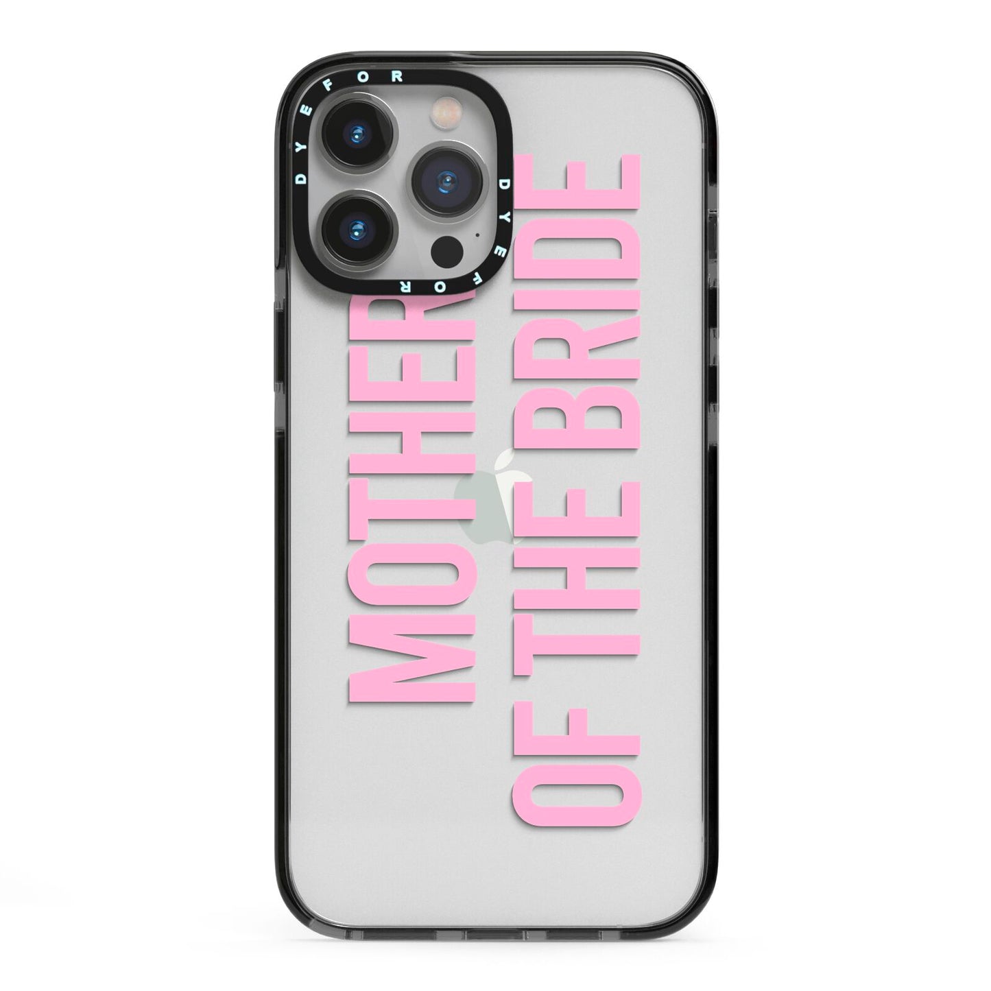 Mother of the Bride iPhone 13 Pro Max Black Impact Case on Silver phone