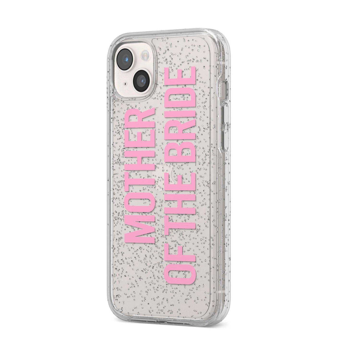 Mother of the Bride iPhone 14 Plus Glitter Tough Case Starlight Angled Image