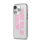 Mother of the Bride iPhone 14 Pro Glitter Tough Case Silver Angled Image