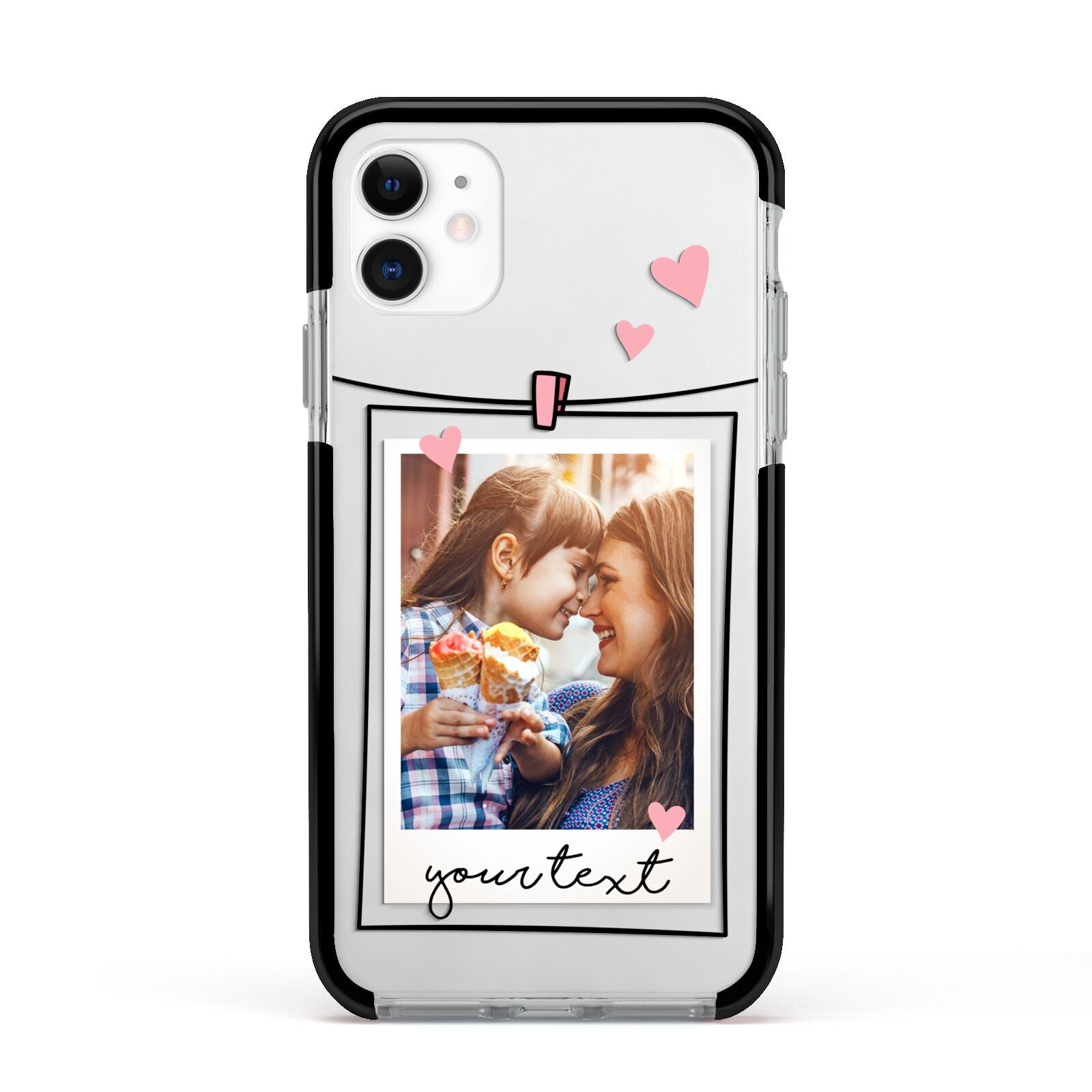 Mother s Day Photo Apple iPhone 11 in White with Black Impact Case