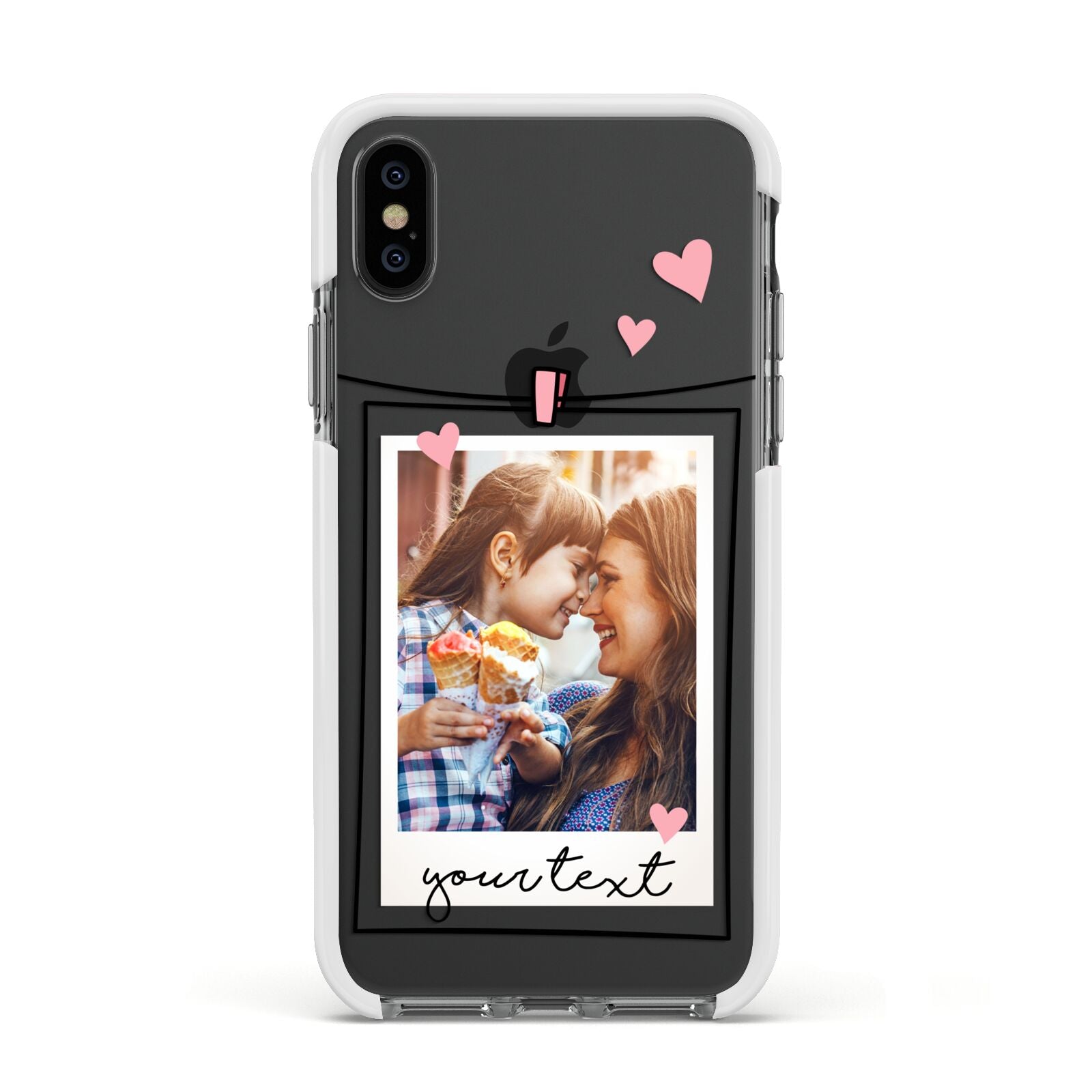 Mother s Day Photo Apple iPhone Xs Impact Case White Edge on Black Phone