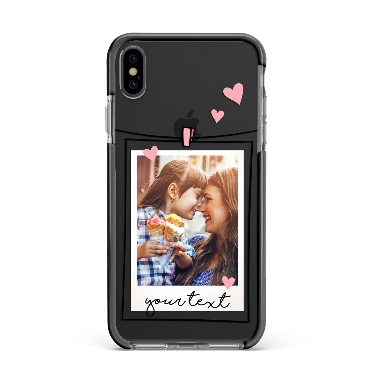 Mother s Day Photo Apple iPhone Xs Max Impact Case Black Edge on Black Phone