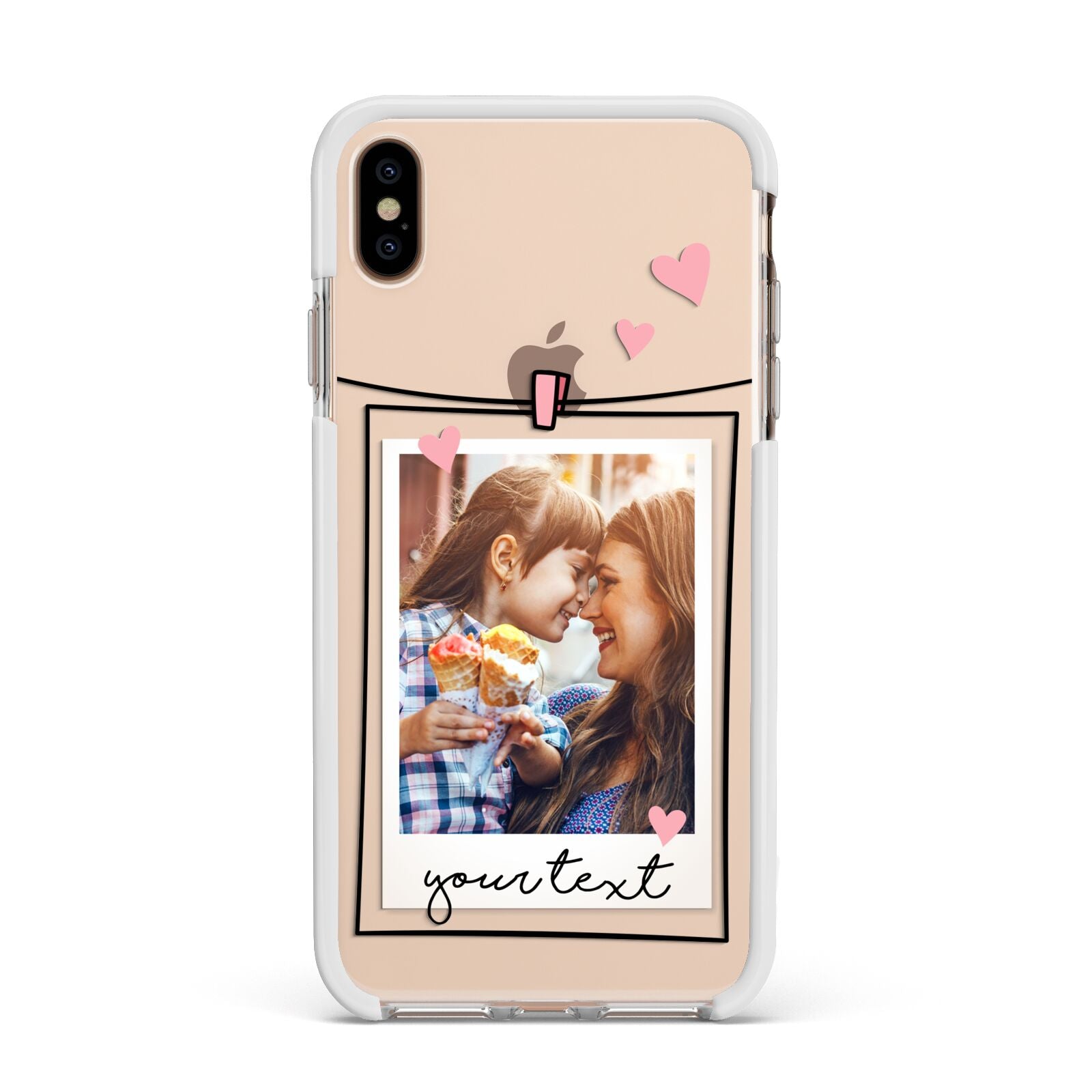 Mother s Day Photo Apple iPhone Xs Max Impact Case White Edge on Gold Phone