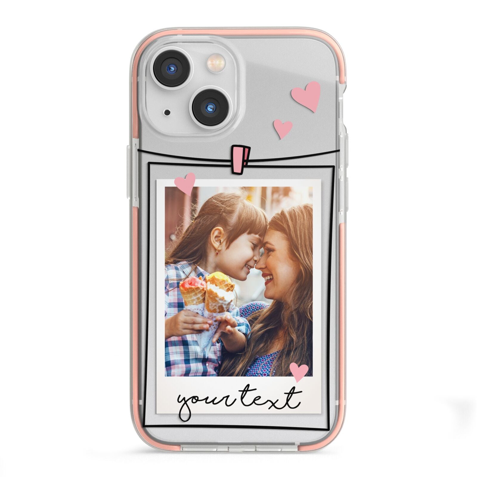 Mother s Day Photo iPhone 13 Mini TPU Impact Case with Pink Edges